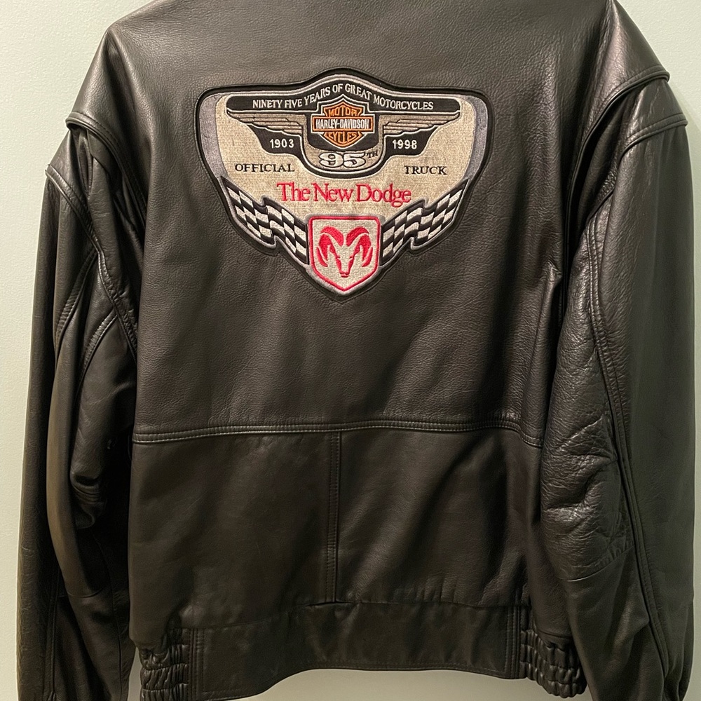 Mens Harley Davidson 95th Anniversary Dodge leather jacket